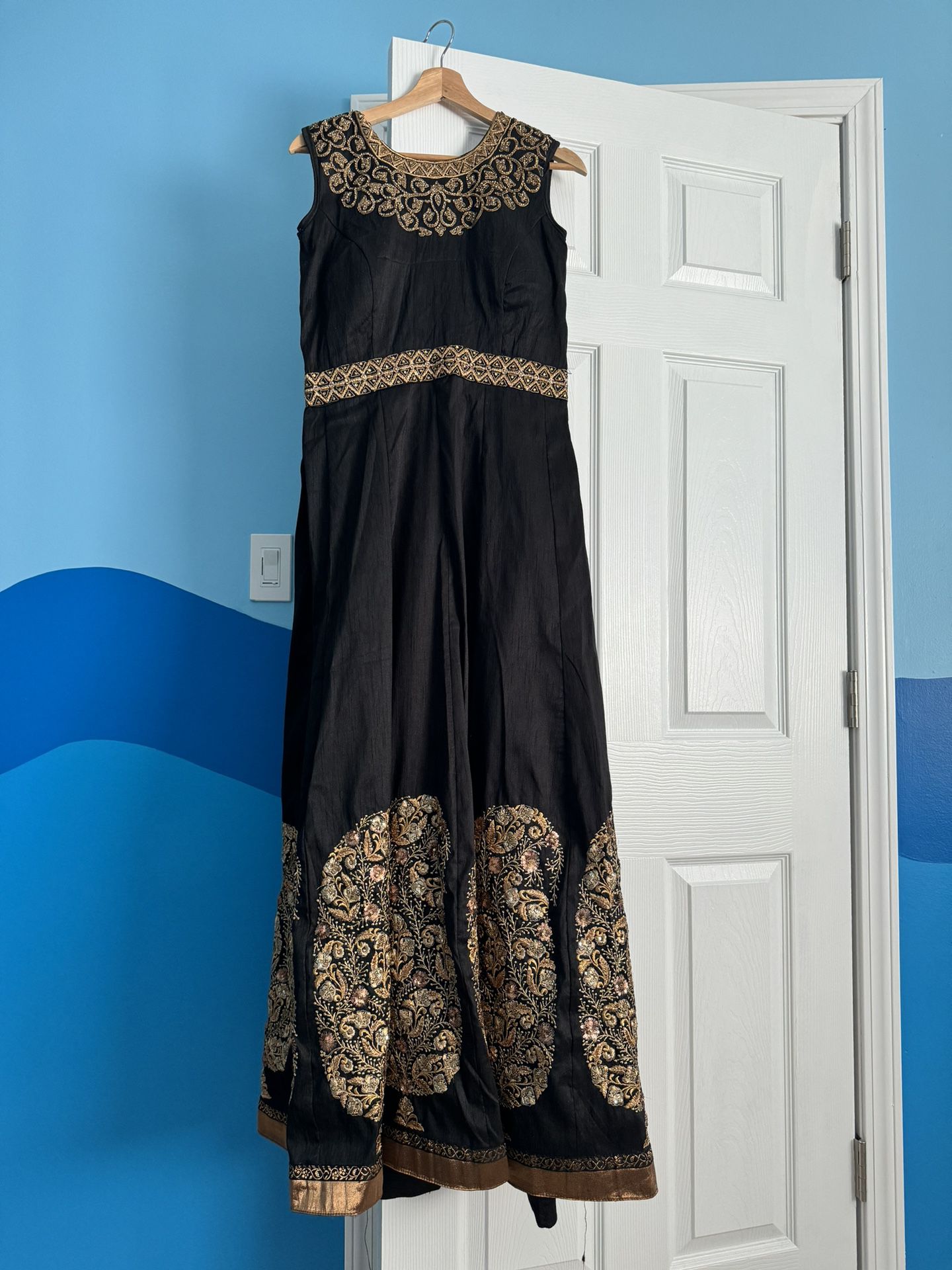 Indian Dress - Black and Gold