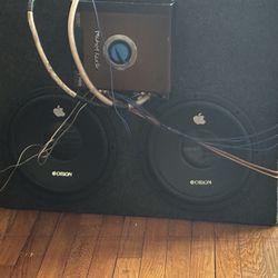 2 12” Orion Subs In Box With Planet Audio Amp