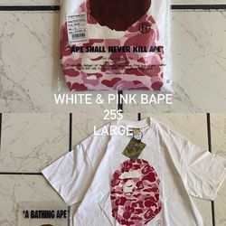 White & Pink Bape