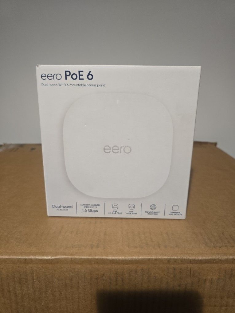 Eero PoE 6 - Ceiling/wall-mountable, Dual-band Wi-Fi 6 access point, PoE powered,