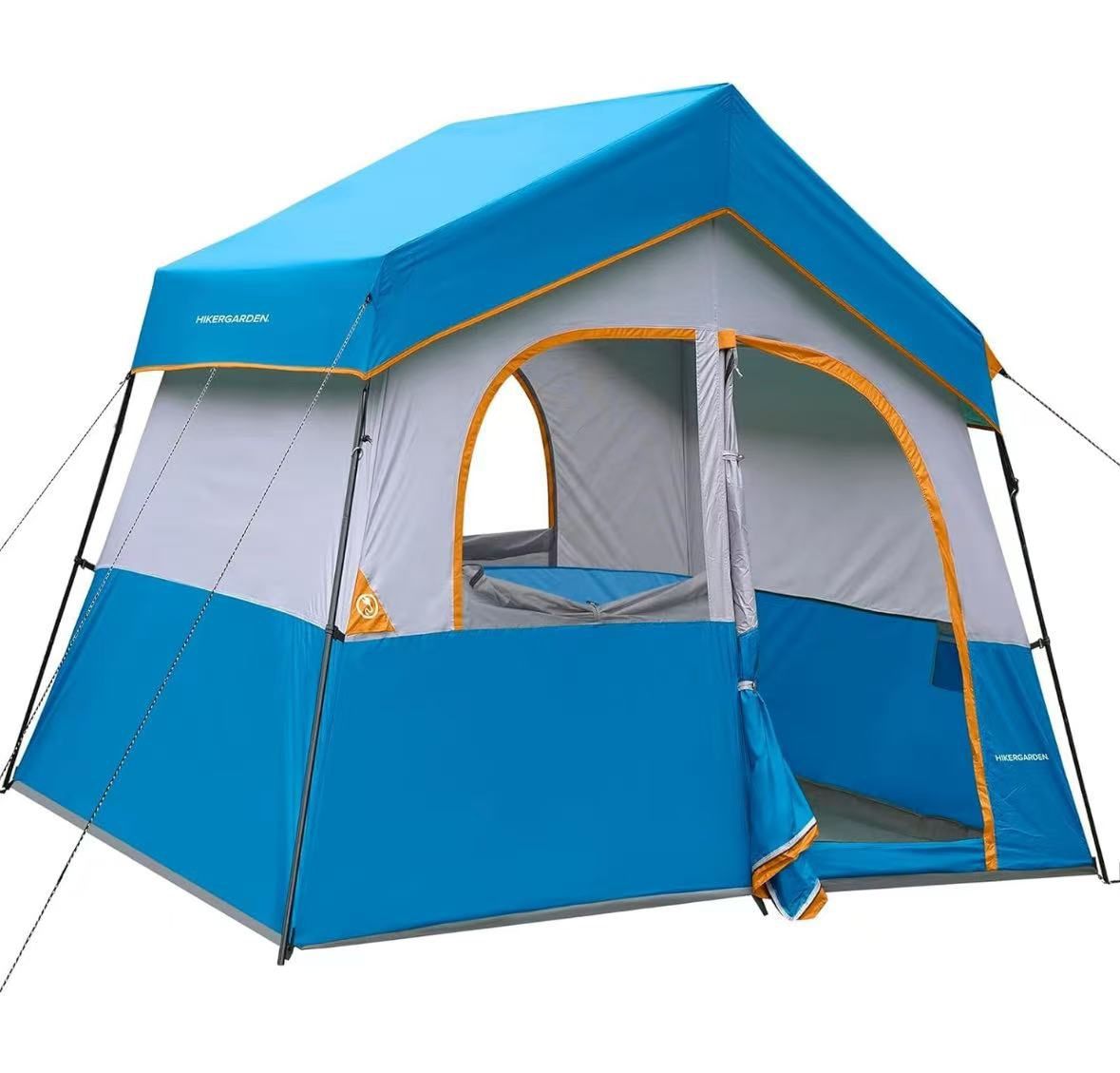 6-8 Person Camping Tent - Portable Family Cabin Tent for Camp, Windproof Fabric Camp Tent Outdoor for Hiking, Backpacking, Traveling