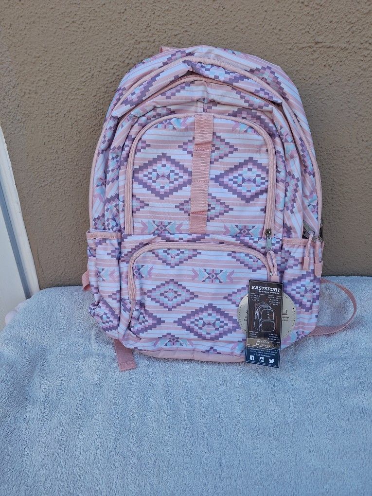 Pink And Purple Pattern Backpack 