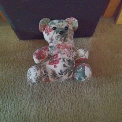 Vintage Floral Teddy Bear 