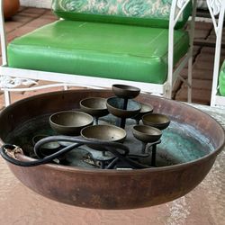 Woodstock Water Bell Fountain (16”) with Pump & Copper Bowl  Zen Fountain Indoor Outdoor