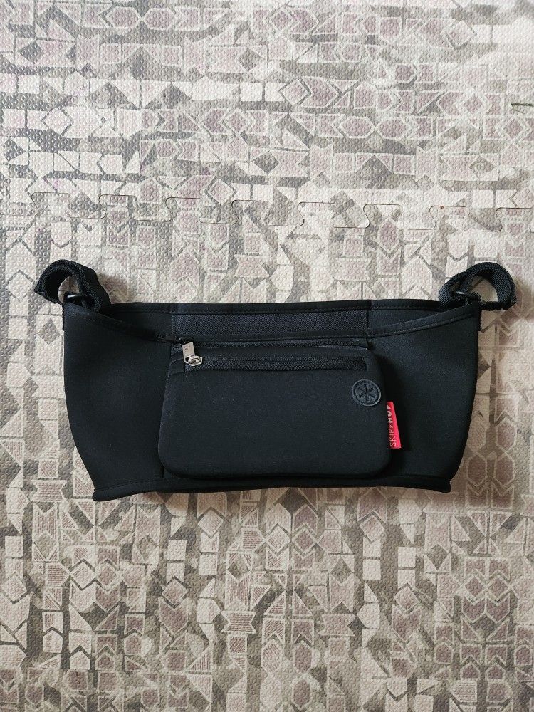 NWOT Stroller Organizing Bag Black Skip Hop Grab And Go Ultra Clip on Baby Bag