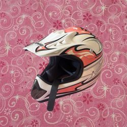 kylin pink & white motocross dirt bike helmet