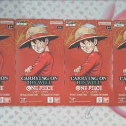 4x One Piece Carrying His Will Blister Packs