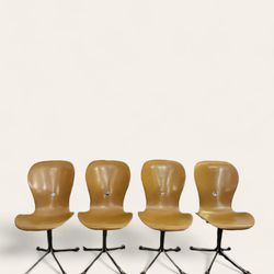 Rare Set of 4 Vintage Mid Century Modern Gideon Kramer ION Chairs
