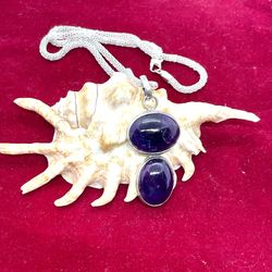 Sterling Amethyst Pendant Necklace