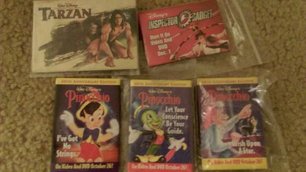5 Disney collector DVD movie release pins