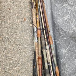 Bundle Of Old Fishing Poles $20