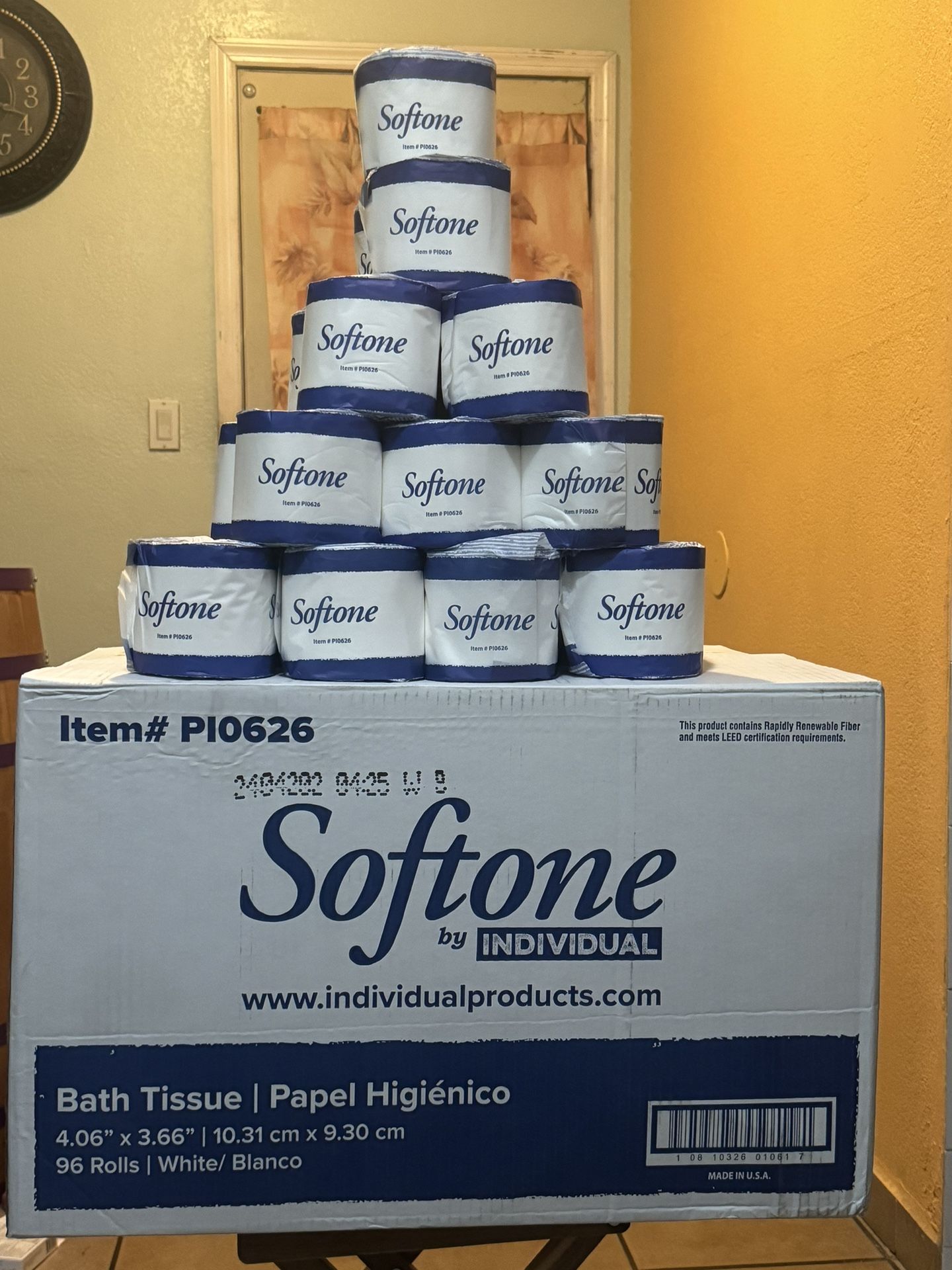 Softone Toilet paper /PAPEL PARA EL BAÑO 96 ROLLS PER BOX