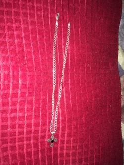 Sterling silver black Onyx stone cross