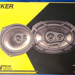 New in Box: Kicker CS Series, 6" x 9", 3-Way Car Speakers with Polypropy