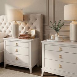 Nightstands set of Two, End Tables, Night Tables, Bedside Tables, Refinished