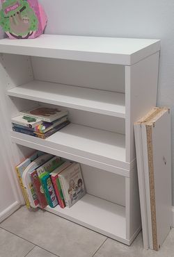White bookshelf