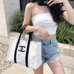 Brand New VIP GWP Canvas Logo Tote Bag White