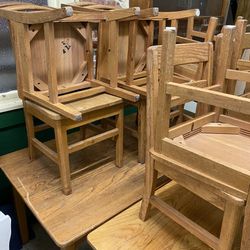 Children’s Wood Table With Chairs