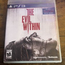 Evil Within (Sony PlayStation 3, 2014) With Manual And Case