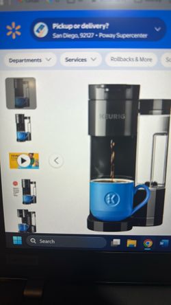Brand new Keurig K Express essentials black single serve K cup pod coffee maker