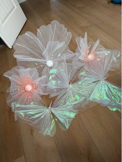 Giant flowers and butterflies