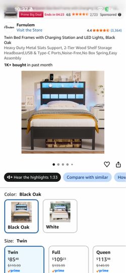 Twin/full bed frame