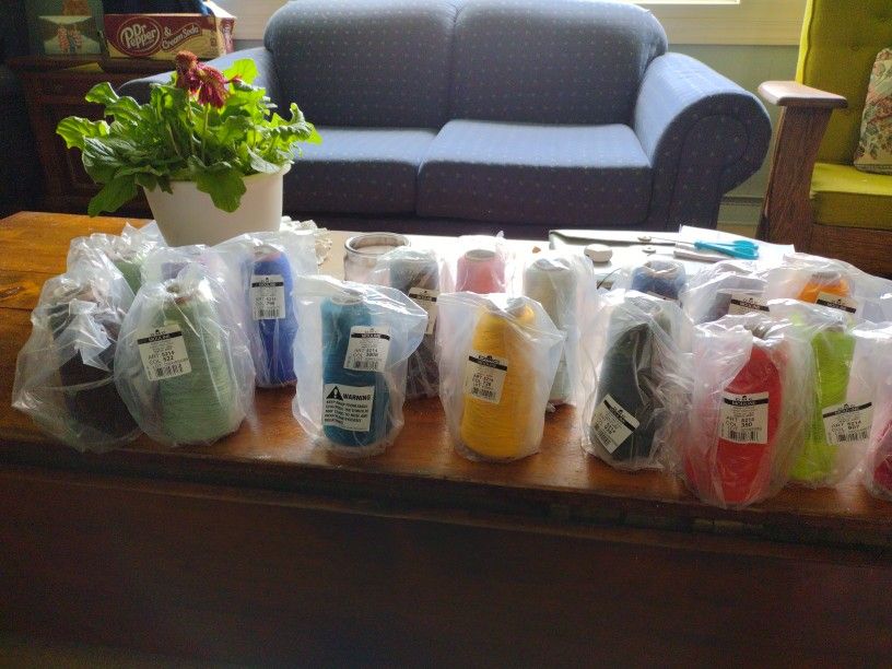 17 Floss Cones, Eco Vita Color Card, 17 Packs Of John James Size 24 Tapestry PetiteNeedles