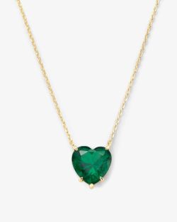 Melinda Marie Green Emerald Heart Pendant Necklace 