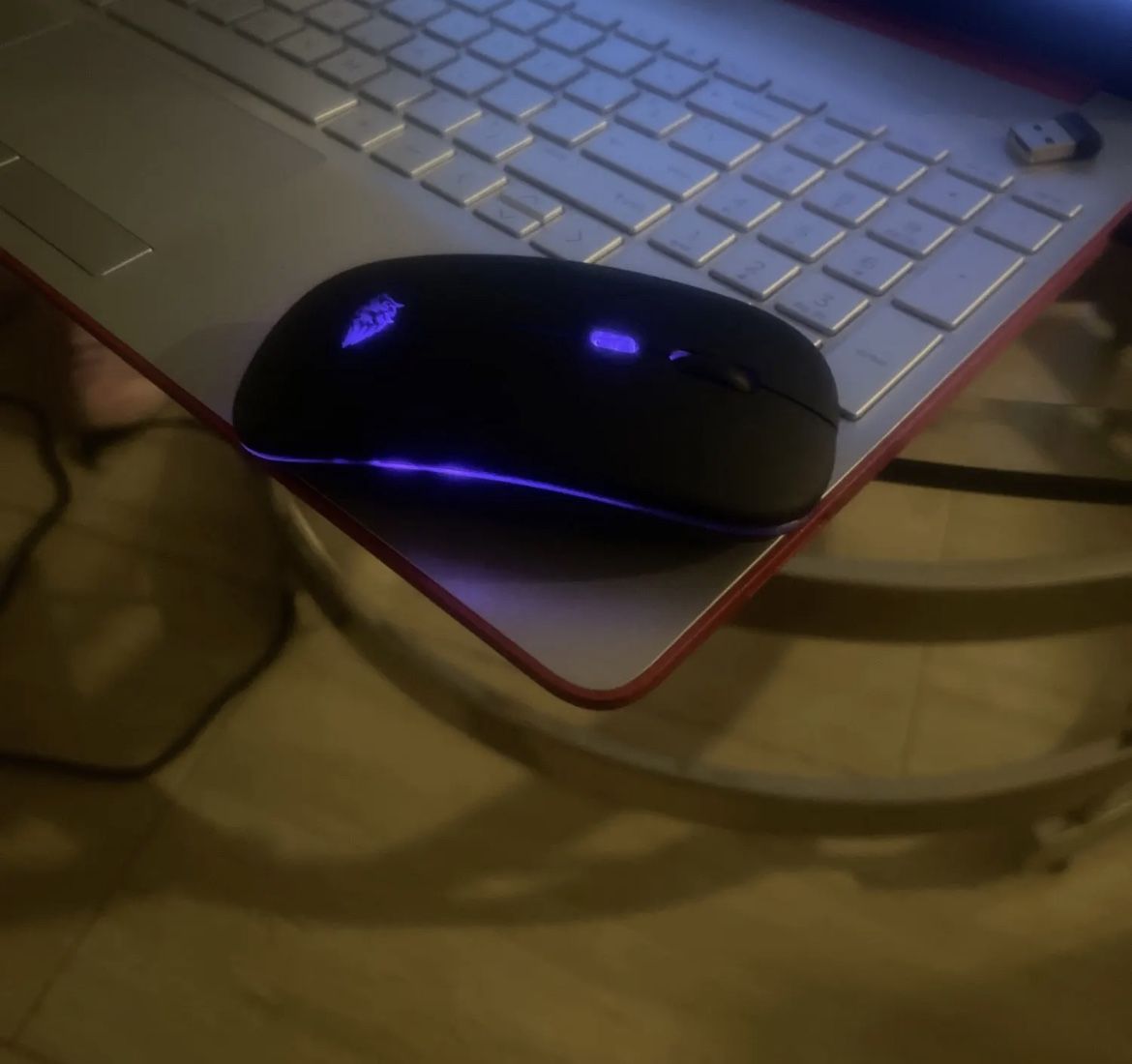 Silent Wireless Mouse Bluetooth and 2.4GHz Dual Modes Rechargeable RGB Ergonomic Silent Click 