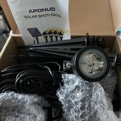New Aponuo LED Solar Spotlights 2W LED 4 Pack 