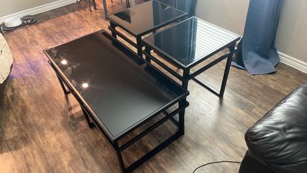 Ashley furniture Glass side/living room table and side tables