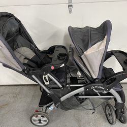 Double Stroller. Sit And Stand
