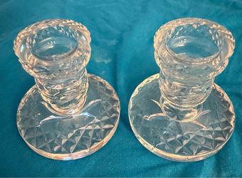 Waterford Crystal Glandore 3 3/8” Candlestick Candle Holder ~ set