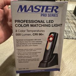 Master Pro - LED Color Matching Light, 500 Lumen - Exact Paint Color Match, Replicates Natural Sunlight for Perfect Match - 3 Color Temperatures, Ha