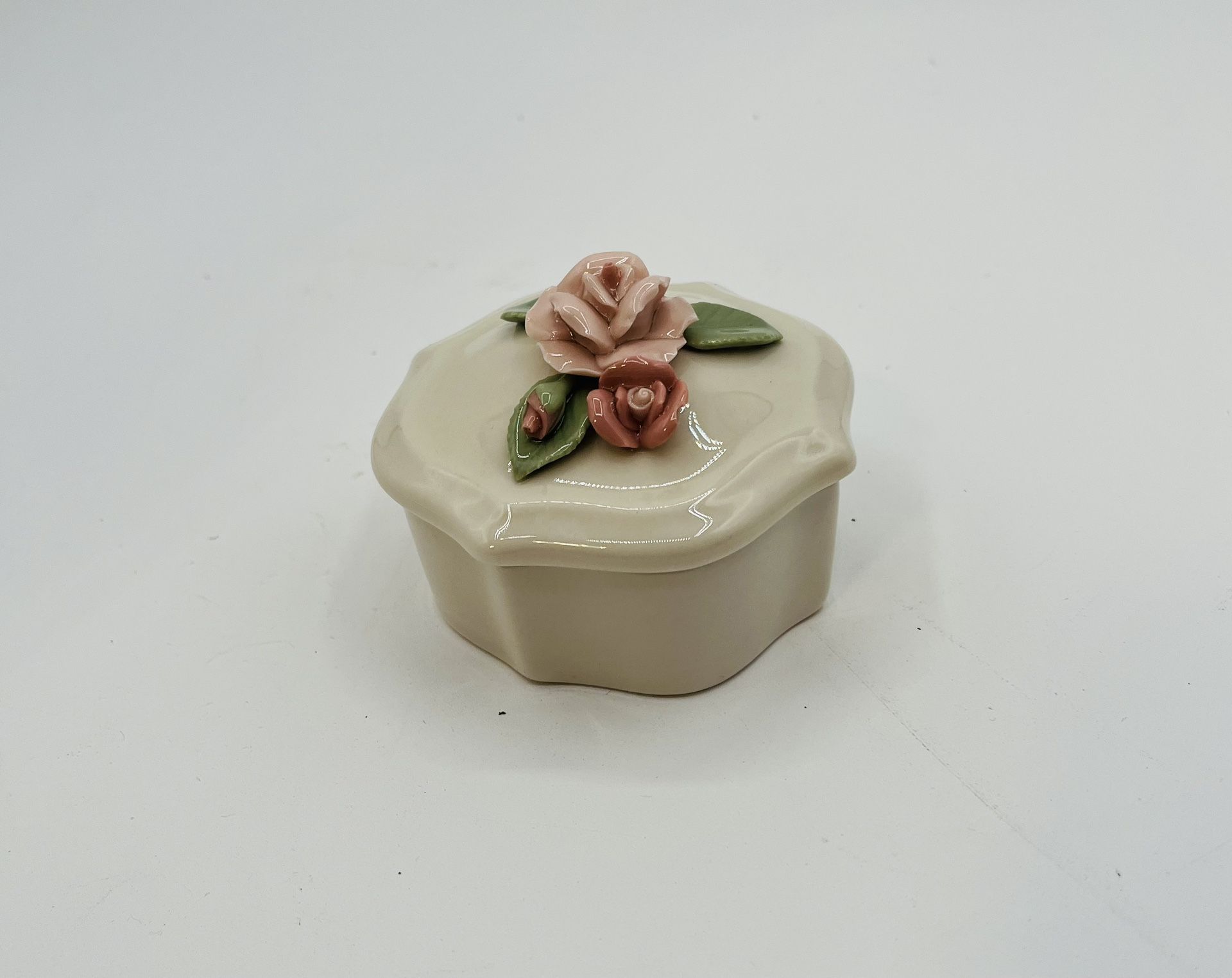 Floral Ceramic Trinket Box