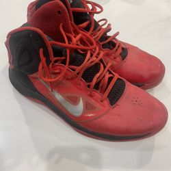 Nike Mens Red Basketball Sneaker, Size 10