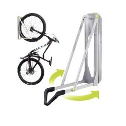 Delta 1-Bike Pivot Wall Rack - Adjustable Steel Hook, Space Saving
