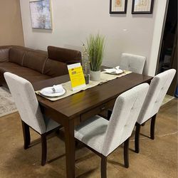 5 Piece Dining Table Set With 4 Chairs