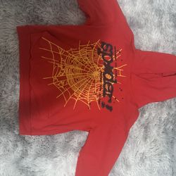 Red Spider Web Hoodie – Size M (Unisex)