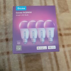 NEW IN BOX! Govee 800LM RGBWW 4pk Smart LED Bulb