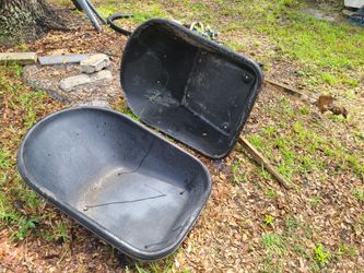 2 WHEELBARROW TUBS - LIKE NEW - BOTH ONLY $25