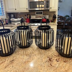 Black Lanterns with Candles