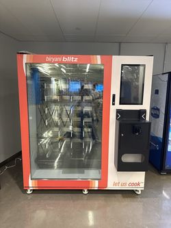 Hot-Food & Frozen Vending Machine — NEW, Never Operated (Touchscreen + Microwave)