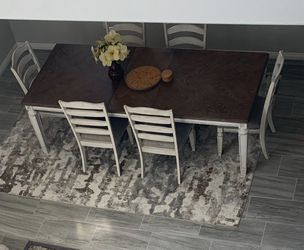 Dining table with 6 chairs