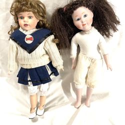 Great condition vintage 1989 porcelain dolls