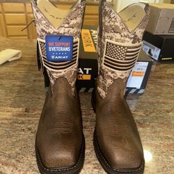 Workhog Steel Toe /Earth/ Sand Cami Print Boots