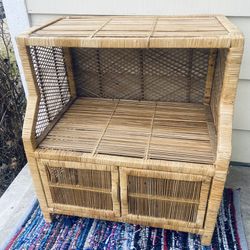 One Single Rattan Nightstand / End Table 