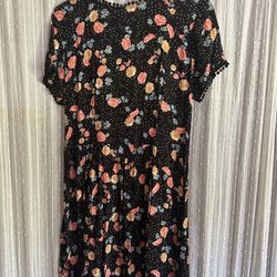 short sleeve floral dress