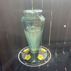 Glass Hummingbird Feeders
