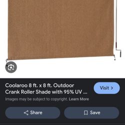 New Brown Outdoor Roller Shade 